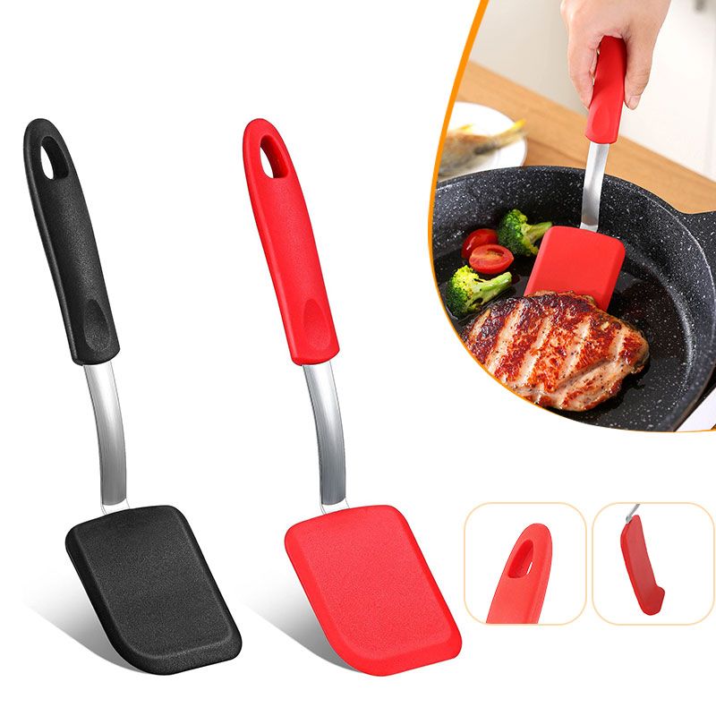 Okonomiyaki Spatula - シリコーンクッキースパチュラターナーテフロン加工ミニブラウニースパチュラ柔軟なキッチンスパチュラ耐熱フリッパー卵器具