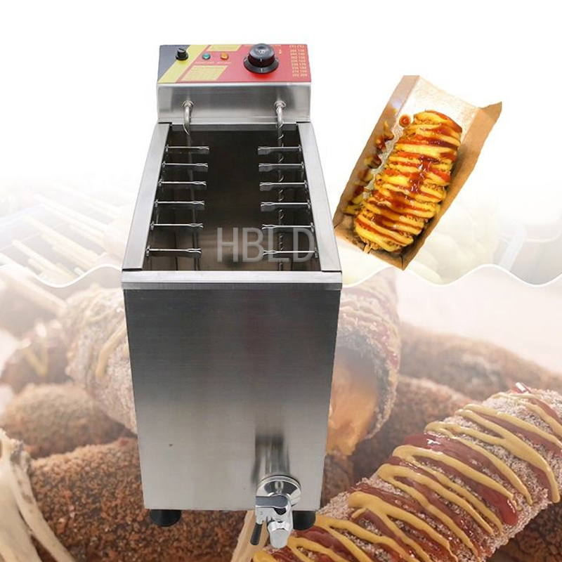 Corn Dog Stick - 電気式韓国風コーンチーズホットドッグスティックフライパン - 業務用ソーセージフライヤー（ファーストフード店向け）