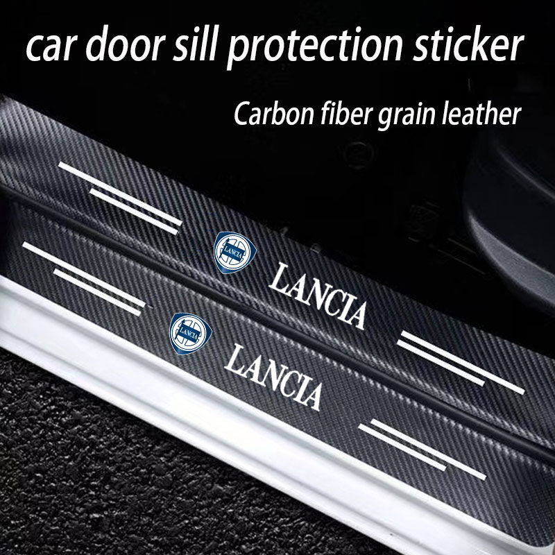 Crepe Pan Carbon - 革製の車のドアプロテクター,ステッカー,カーアクセサリー,ランシア,イプシロン,デルタ,ムサ,ネラテマ,ストラトス,フェドラ