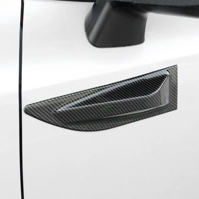 Crepe Pan Carbon - 自動車用カーボンファイバーブレードウィンドナイフサイドエアアウトレット改造カーステッカーリーフプレートボディデコレーションフードフードユニバーサル