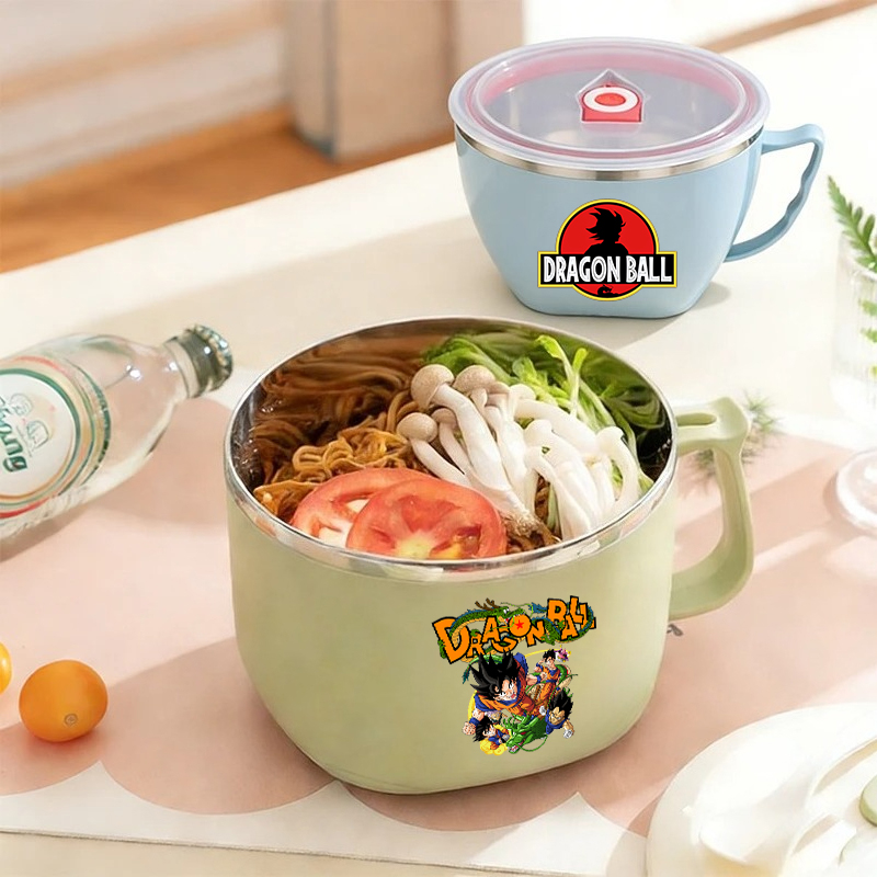 Dim Sum Basket - ドラゴンズボール ステンレス製 保温ランチボックス フードコンテナ ハンドル付きボウル スープボウル