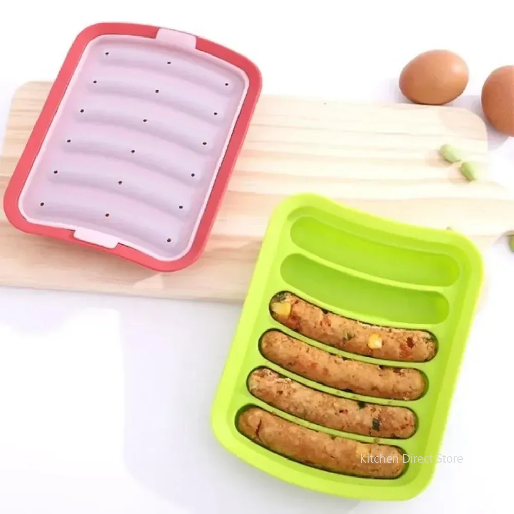 ソーセージメーカー型 6グリッド シリコン製 DIY ハム  - Hot Dog Press のレビューと価格