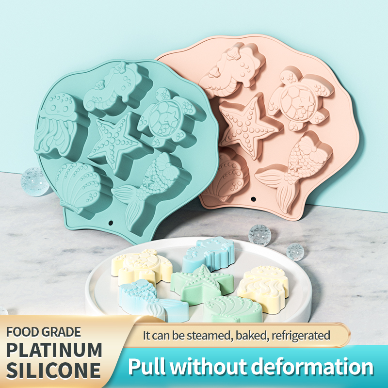 オーシャンフォンダンシリコンモールドシェルマーメイドテールタ - Donut Mold Silicone のレビューと価格
