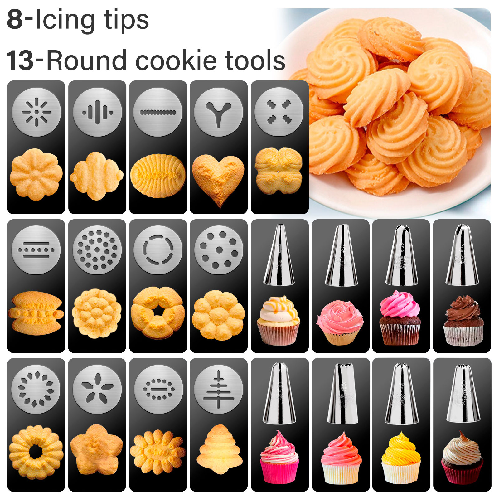 クリスマスクッキープレスガンとチップセット、ステンレス鋼クッ - Churros Maker Gun のレビューと価格