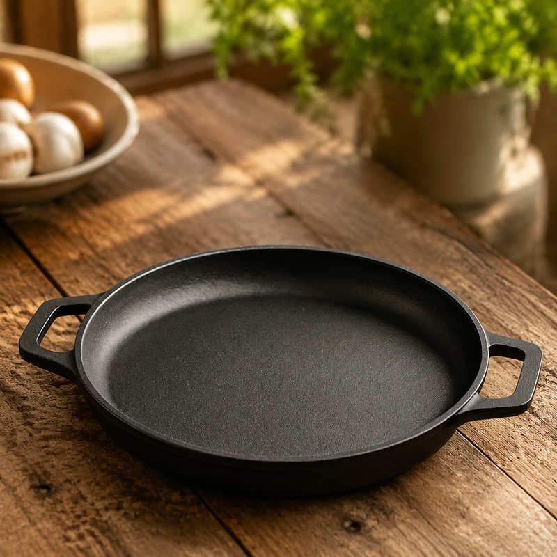 頑丈な鋳鉄製フライパン、ノンスティック加工、ステーキ、卵、パ - Cast Iron Corn のレビューと価格