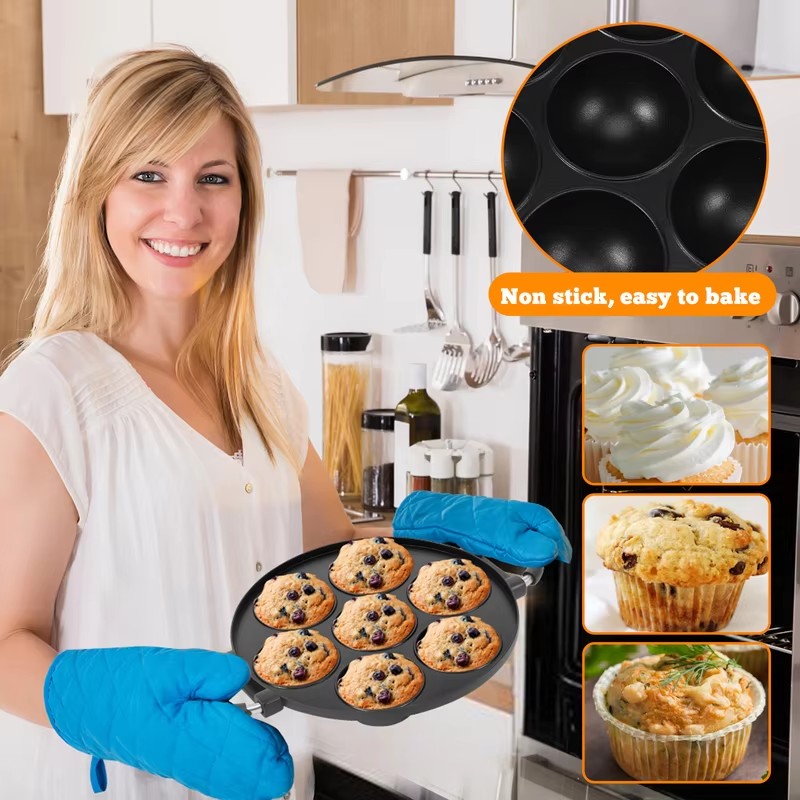 パンケーキボールやたこ焼きを作るための、焦げ付き防止加工が施 - Takoyaki Grill Plate のレビューと価格