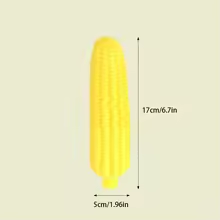 天然ゴム製の丈夫なコーン型犬用噛み玩具、歯磨き、耐噛み性、子 - Corn Dog Stick のレビューと価格