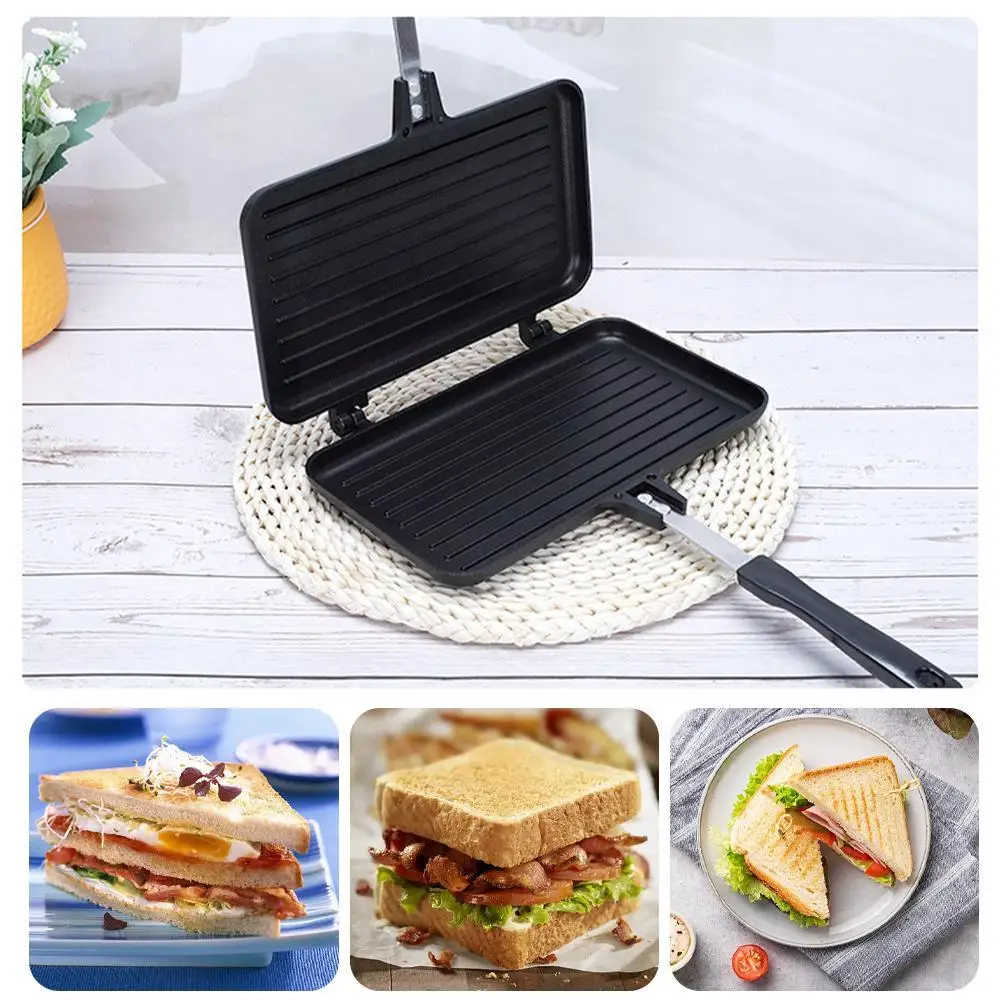 両面フライパンノンスティックサンドイッチメーカーワッフルパン - Cast Iron Corn のレビューと価格