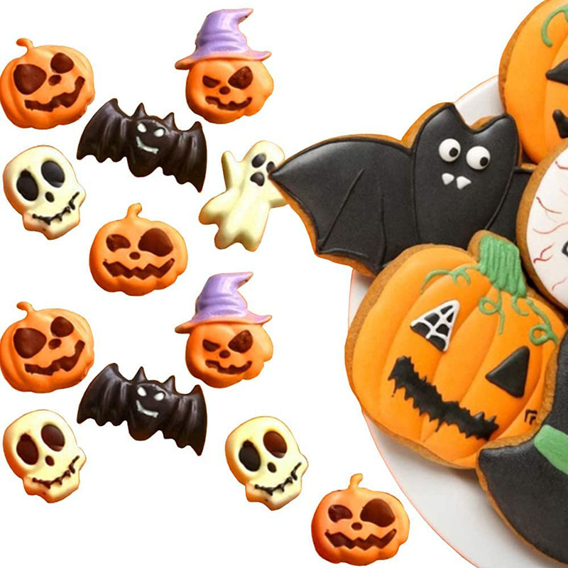 ハロウィーン、カボチャ、頭蓋骨、バット、ゴースト形状、チョコ - Donut Mold Silicone のレビューと価格