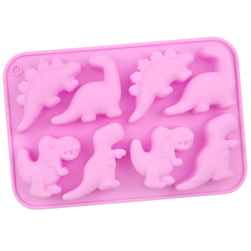 ブルース卸売 8匹の恐竜漫画シリコンケーキ型 DIY手作り石 - Donut Mold Silicone のレビューと価格