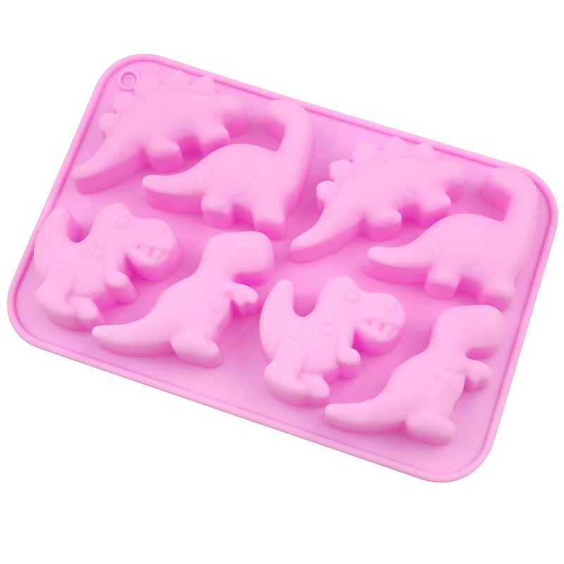 ブルース卸売 8匹の恐竜漫画シリコンケーキ型 DIY手作り石 - Donut Mold Silicone のレビューと価格